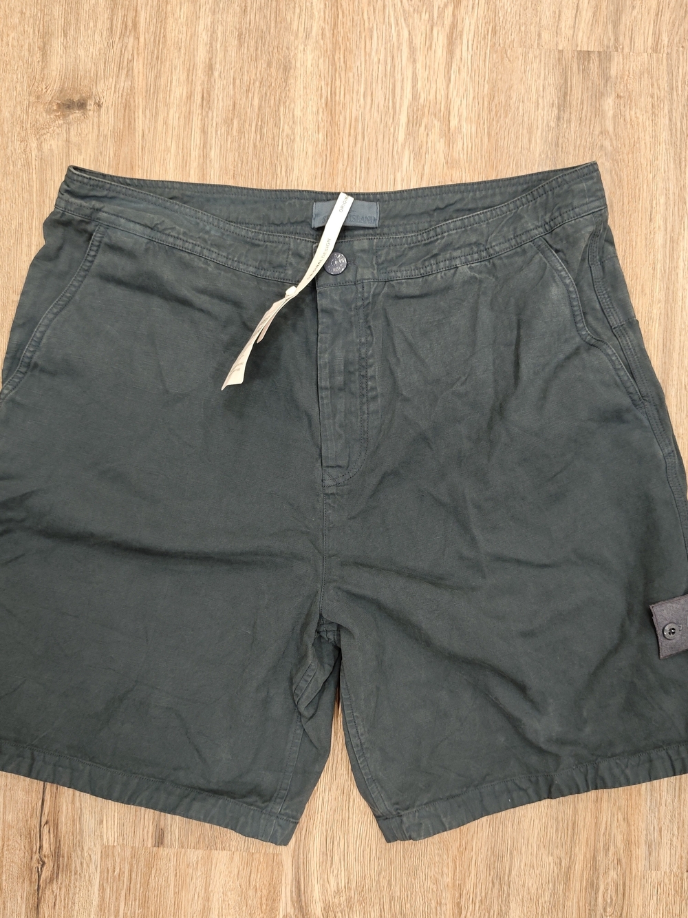 Stone Island Olive Green Cargo Shorts